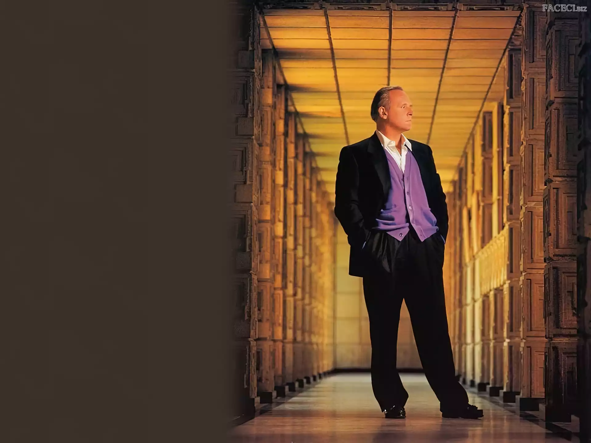 sweterek, Anthony Hopkins, fioletowy